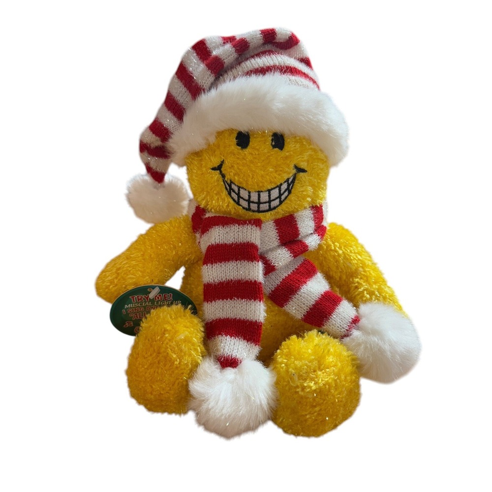 Dandee Collectors Choice Christmas Plush Singing Vibrating Toy New Box Smile